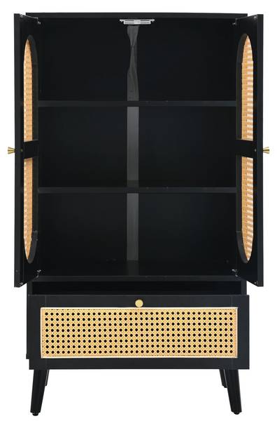 Highboard Chidhoill Schwarz - Holzwerkstoff - Metall - 40 x 111 x 60 cm