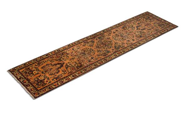 Orientteppich Oriental Braun - Wolle - 78 x 1 x 317 cm