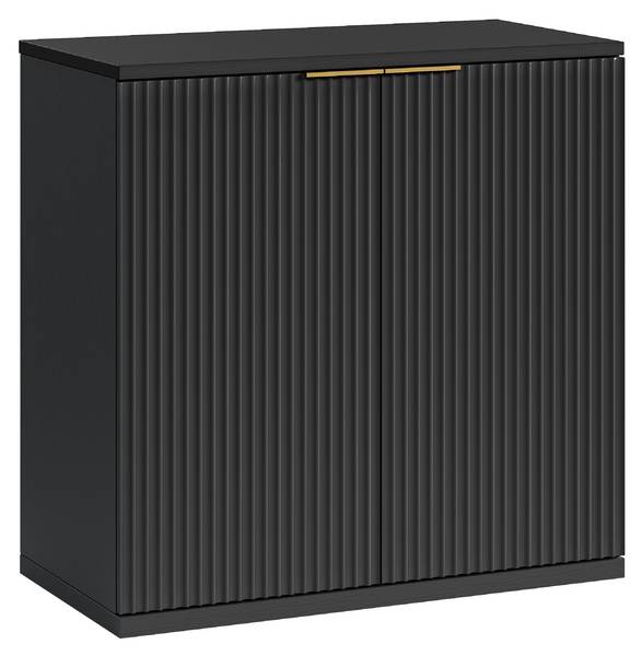 Sideboard QUASARNEXUS Schwarz - Holzwerkstoff - 80 x 80 x 40 cm