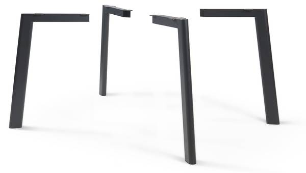 Tischbein Hostang 4er Set Schwarz - Stahl - 50 x 71 x 8 cm