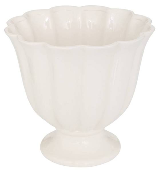 Übertopf FLDR Weiß - Stein - 25 x 24 x 25 cm