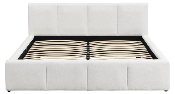 Lit rembourré LineMUD Ⅱ Beige - Bois manufacturé - 202 x 95 x 220 cm