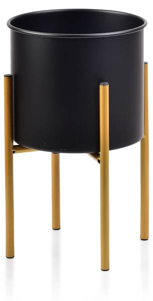 Plantenstandaard SWEN goud - natuurvezel - 21 x 21 x 26 cm