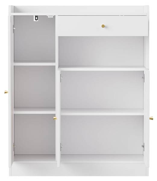 Schoenenkast RattanMU Ⅳ hout - wit
