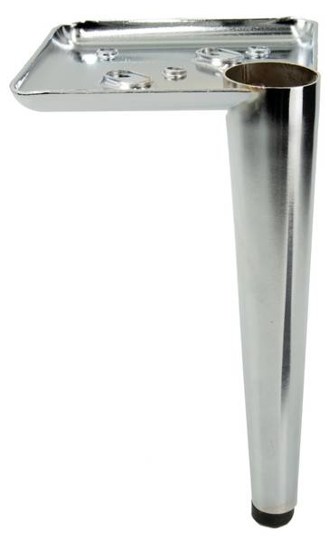 Möbelfuß Spillo Silber - Höhe: 17 cm