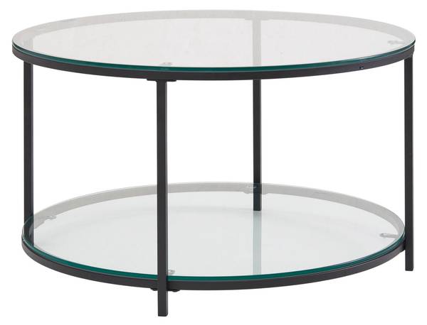 Couchtisch TREBBIA mit zwei Ablagen Metall - 80 x 45 x 80 cm