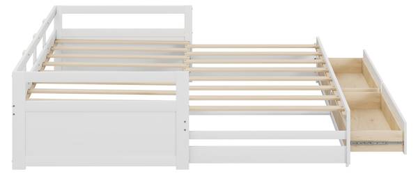 Slaapbank Woody Ⅱ wit - grenenhout - 184 x 60 x 205 cm
