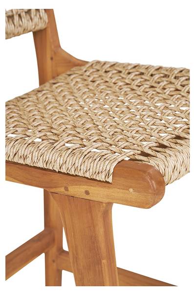 Tabouret de bar Derby Teck - 45 x 95 x 55 cm