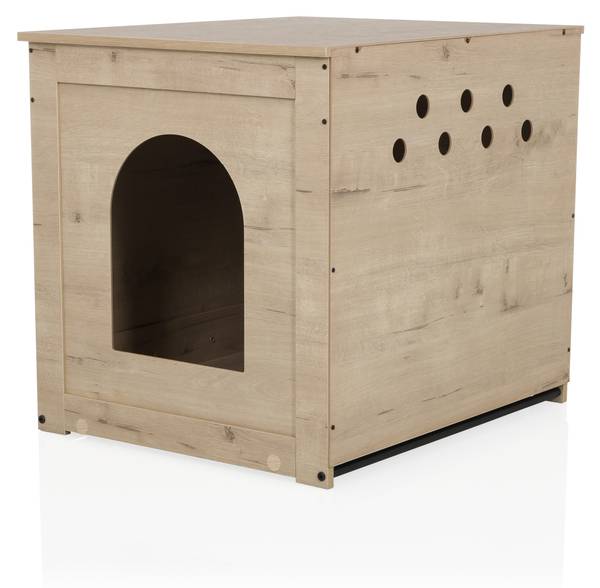 Katzenhaus KITTY PAWBOX 1 Braun - Holzwerkstoff - Holz teilmassiv - 50 x 53 x 60 cm