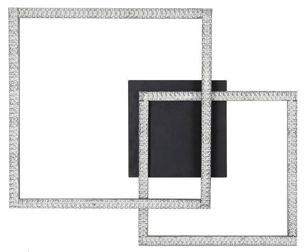 Plafonnier LED Beatrice Noir - Métal - 48 x 9 x 57 cm