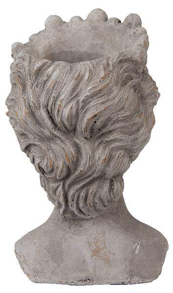 Blumentopf Frau Linaettesi Grau - Stein - 15 x 24 x 14 cm