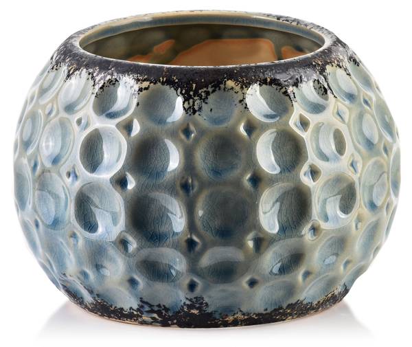 Blumentopf DIVINE Türkis - Keramik - 20 x 13 x 13 cm