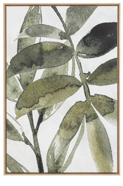 Tableau avec cadre Mosso Blanc - Matière plastique - Bois massif - 84 x 124 x 5 cm