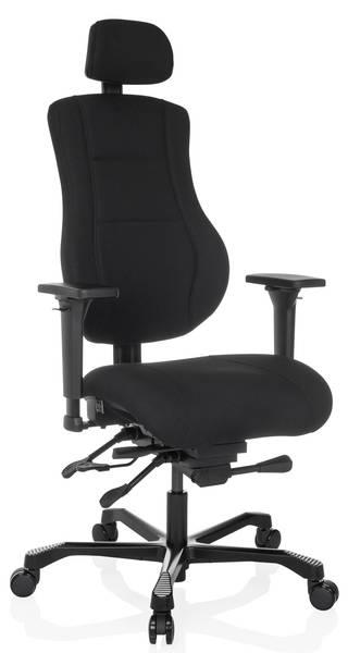 Chefsessel 24 HOURS BASIC Schwarz - Polyester - 68 x 151 x 70 cm