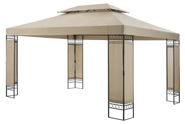 Pavillon Lanciano Beige - Textil - 400 x 265 x 300 cm