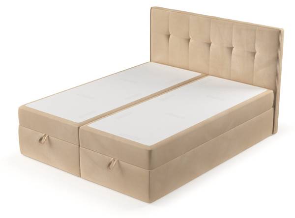 Boxspringbett TIVRA mit Stauraum Kronos Beige - Liegefläche Breite: 160 cm