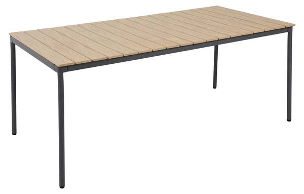Gartentisch Bogota Grau - Holzwerkstoff - 90 x 74 x 180 cm