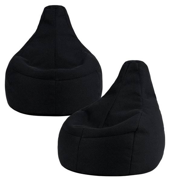 Sitzsack Gaming Dalton 2er Set Schwarz