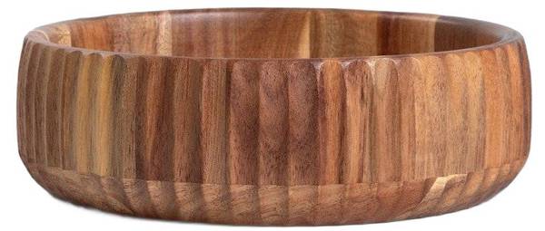 Schale RILLET Beige - Holz teilmassiv - 19 x 6 x 19 cm