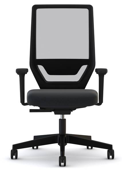 Bürostuhl Streamo Schwarz - Textil - 48 x 116 x 61 cm