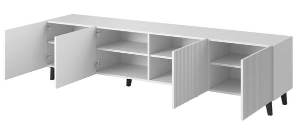 Fernsehtisch PAFOS 200x40x52 Weiß