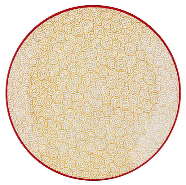 Bord PATTERN set van 6 keramiek - 21 x 3 x 21 cm