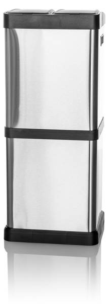 Mülleimer CLEAN VII Silber - Stahl - 32 x 78 x 32 cm