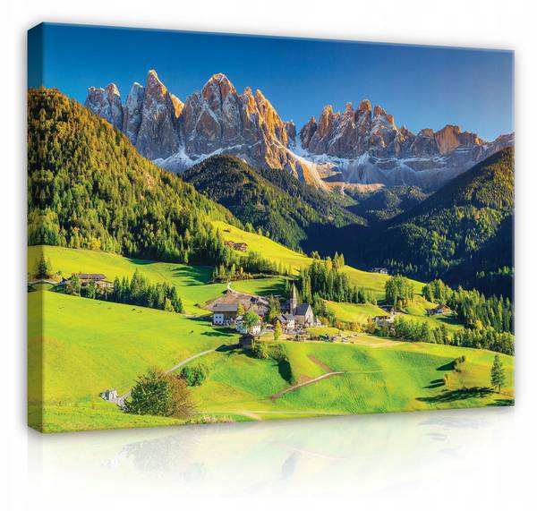 Leinwandbild Berge Landschaft Wohnzimmer 80 x 60 x 2 cm