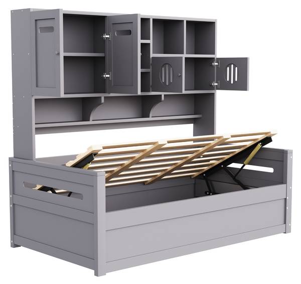 Holzsofa-Bett Selene Ⅰ Grau