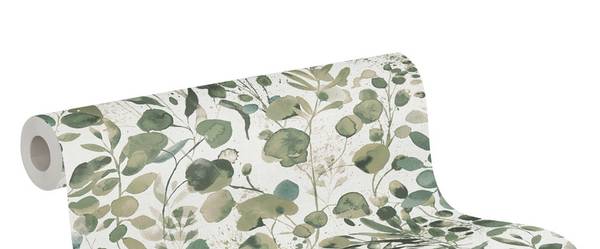 PintWalls II Tapete Floral Blau - Grün - Weiß - Fleece - 53 x 1005 x 1 cm