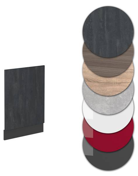 Küchenmöbel R-Line 47043 Anthrazit - Beton Dekor - Dunkelgrau - 45 x 68 cm
