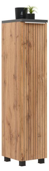 Midischrank JAKARTA Schwarz - Braun - Holzwerkstoff - 30 x 130 x 35 cm