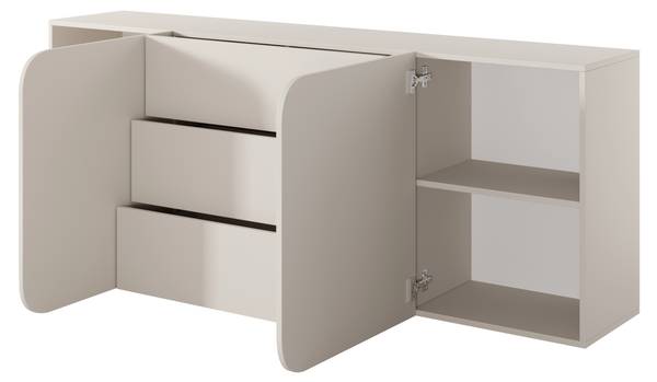 Kombikommode Rene Beige - Holzwerkstoff - 180 x 70 x 36 cm