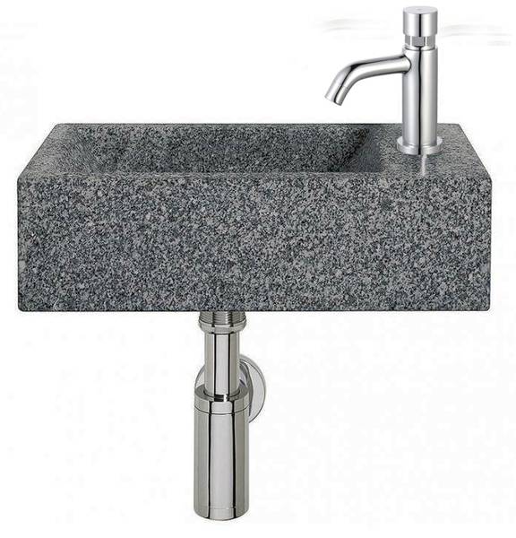 Mitigeur lave-mains Cilindro Gris - Métal - 4 x 14 x 9 cm