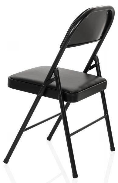 Klappstuhl TUDELA H Schwarz - Flachgewebe - Kunstleder - 46 x 78 x 45 cm