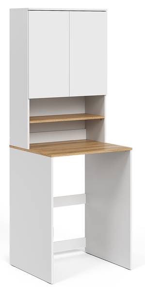 Waschmaschinenschrank Viktor 58029 Asteiche Dekor - Weiß - 68 x 60 cm