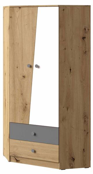 Eckschrank Nero 02 Braun - Holzwerkstoff - 87 x 190 x 87 cm