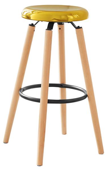 Barhocker FST89-G Gold - Metall - 39 x 39 x 73 cm