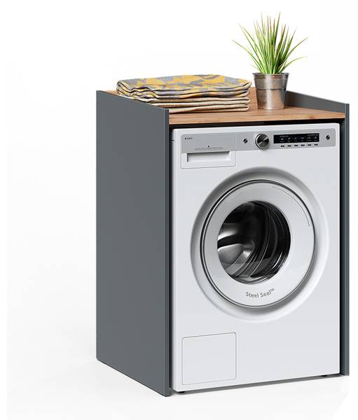 Waschmaschinenschrank Viktor 60595 Anthrazit - Eiche Dekor