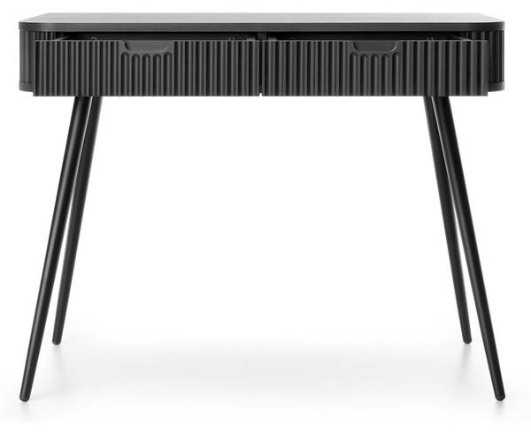 Coiffeuse ZOVA Noir - Bois manufacturé - 103 x 80 x 49 cm