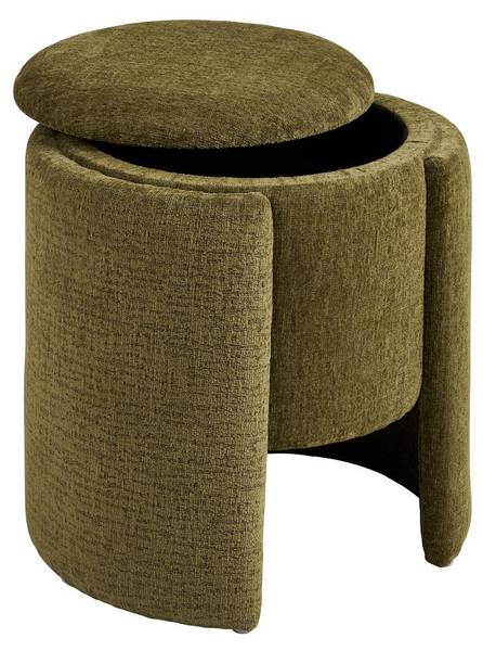 Pouf Folva Grün - Textil - 42 x 44 x 42 cm