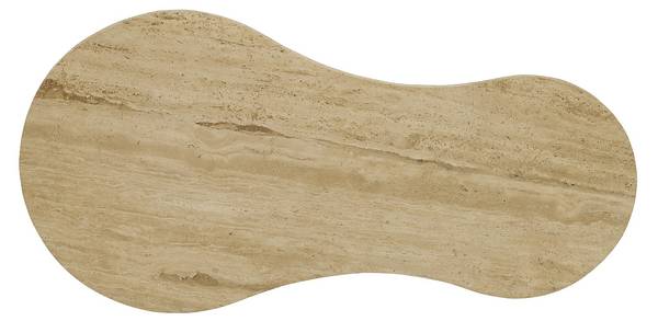 Couchtisch SURILA Beige - Stein - 61 x 43 x 121 cm