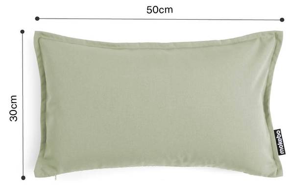 Outdoorkissen Das Ruhepolster 2tlg. Grün - Textil - 50 x 30 x 6 cm