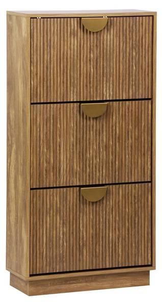 Schuhregal Celian Braun - Holz teilmassiv - 25 x 121 x 60 cm
