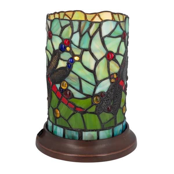 Tiffany Tischlampe Libellen 7176 Türkis - Glas - 17 x 21 x 17 cm