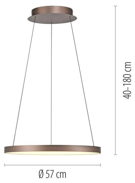 Pendelleuchte HOOP Kaffeebraun