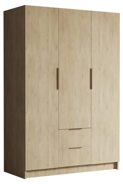 Kleiderschrank Calwi Gold - Eiche