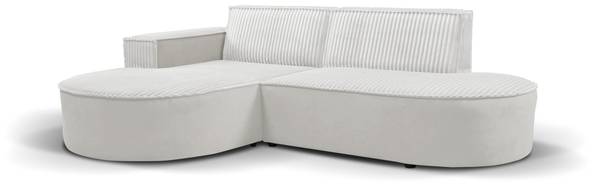 Hoekbank Modena Soft beige - plaatmateriaal op houtbasis - 165 x 73 x 236 cm