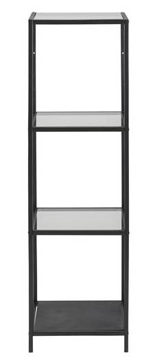 Wandkast Zee zwart - glas - 35 x 120 x 37 cm