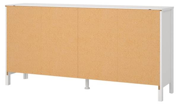 Kommode Madrid Weiß - Holz teilmassiv - 160 x 80 x 39 cm